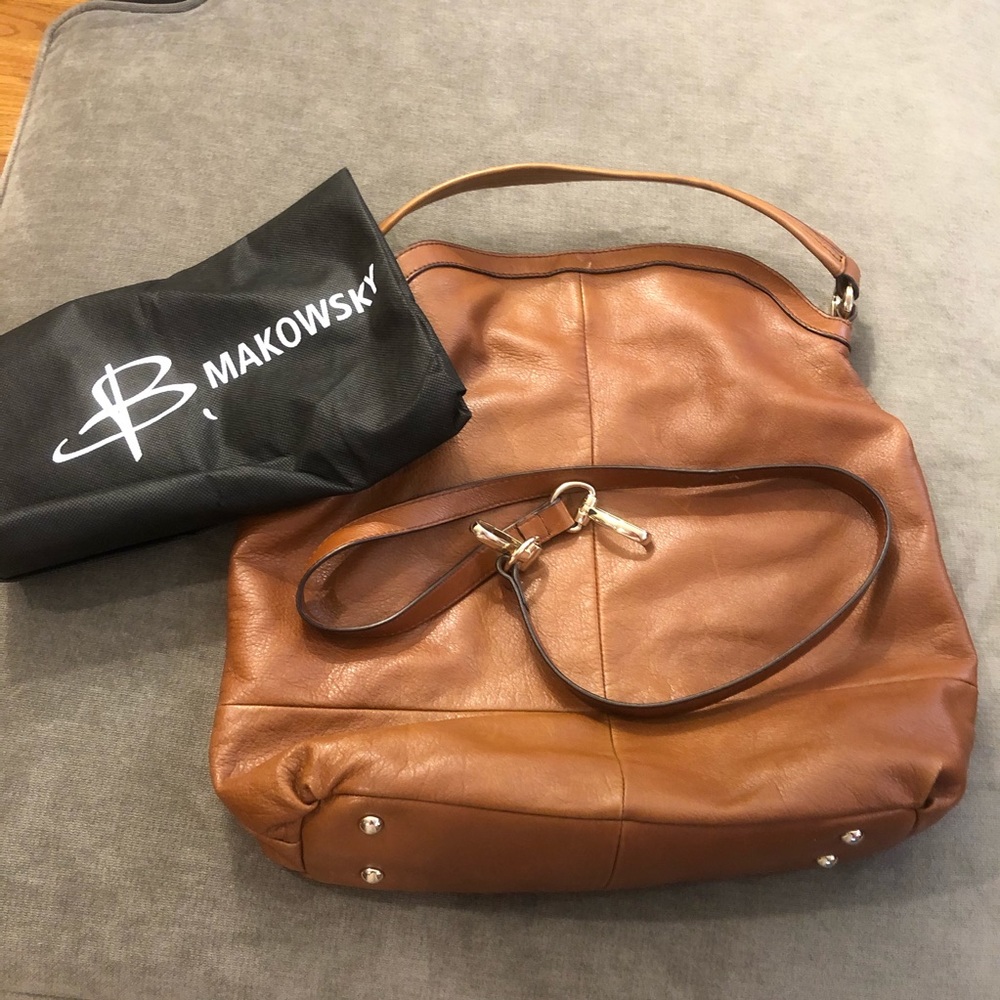B Makowsky leather satchel